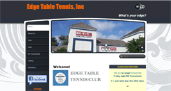 Desktop Screenshot of edgetabletennis.com